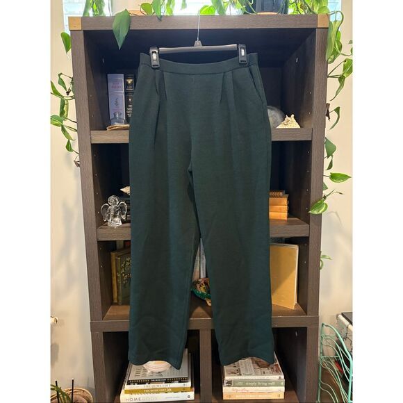 Vintage St. John Collection By Marie Gray Dark Green Santana Knit Pants Size 10 - Picture 4 of 5